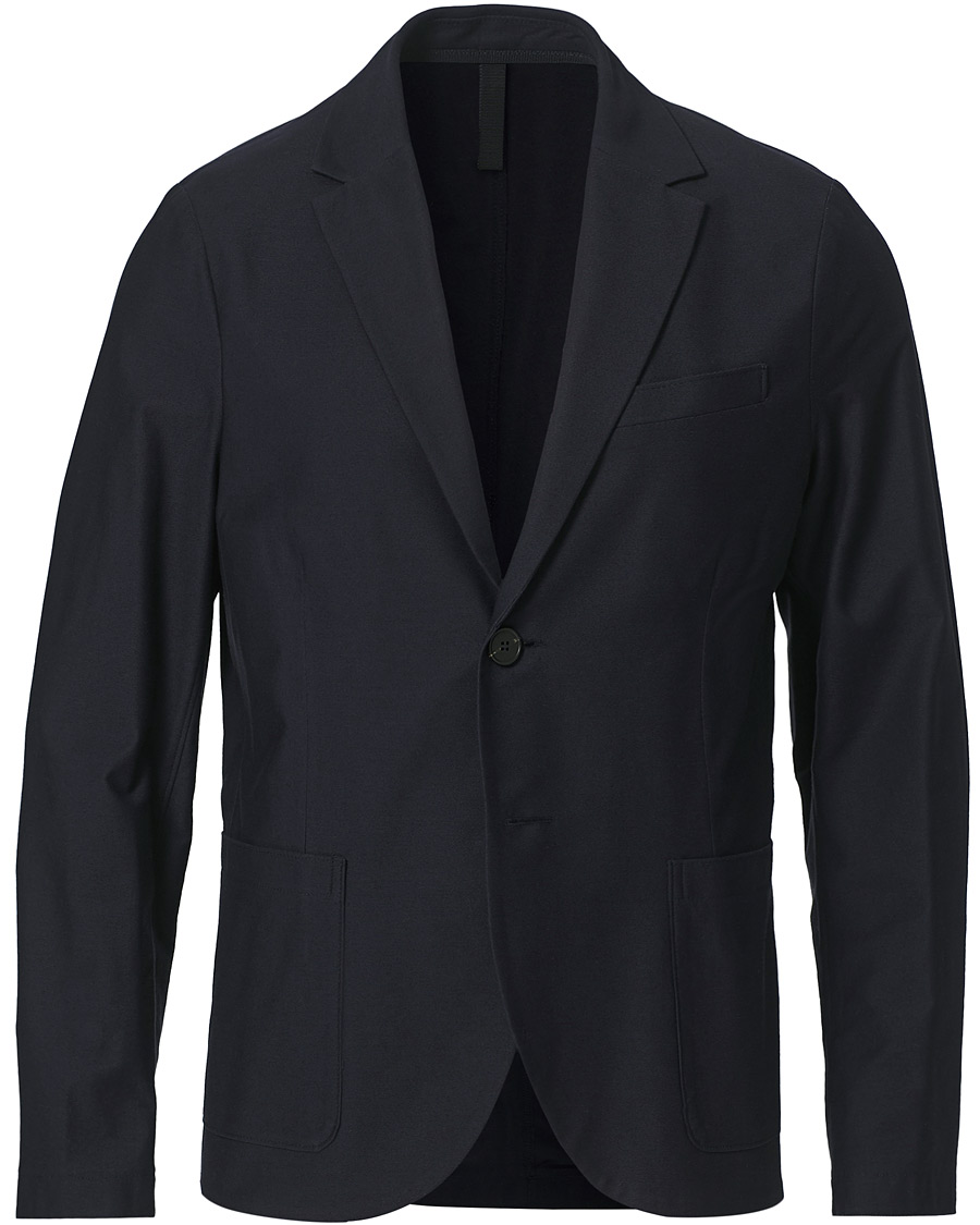 Men | Cotton Blazers | Harris Wharf London | Cotton Twill Blazer Dark Blue