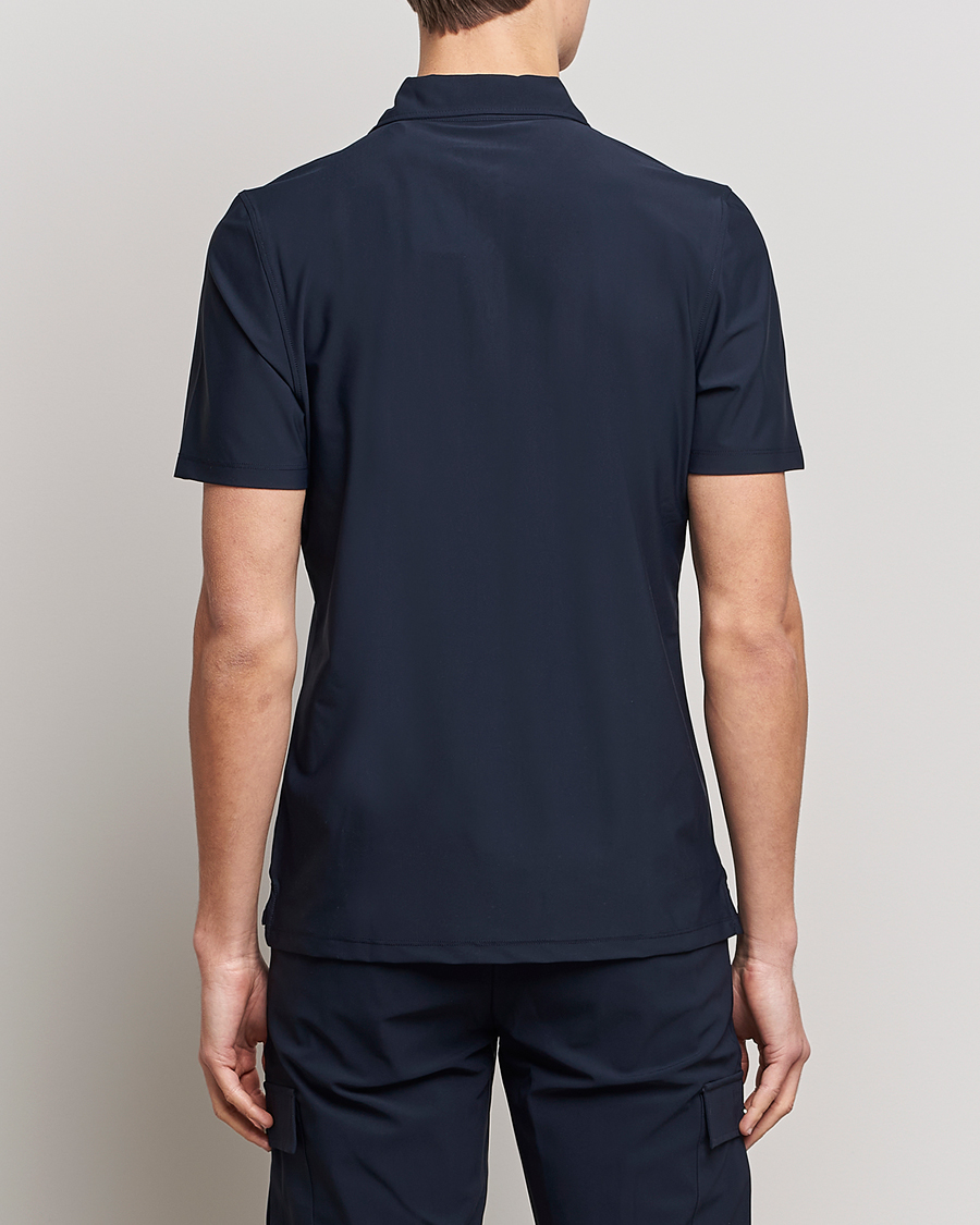 Men | Polo Shirts | Stenströms | Active Jersey Sport Polo Navy