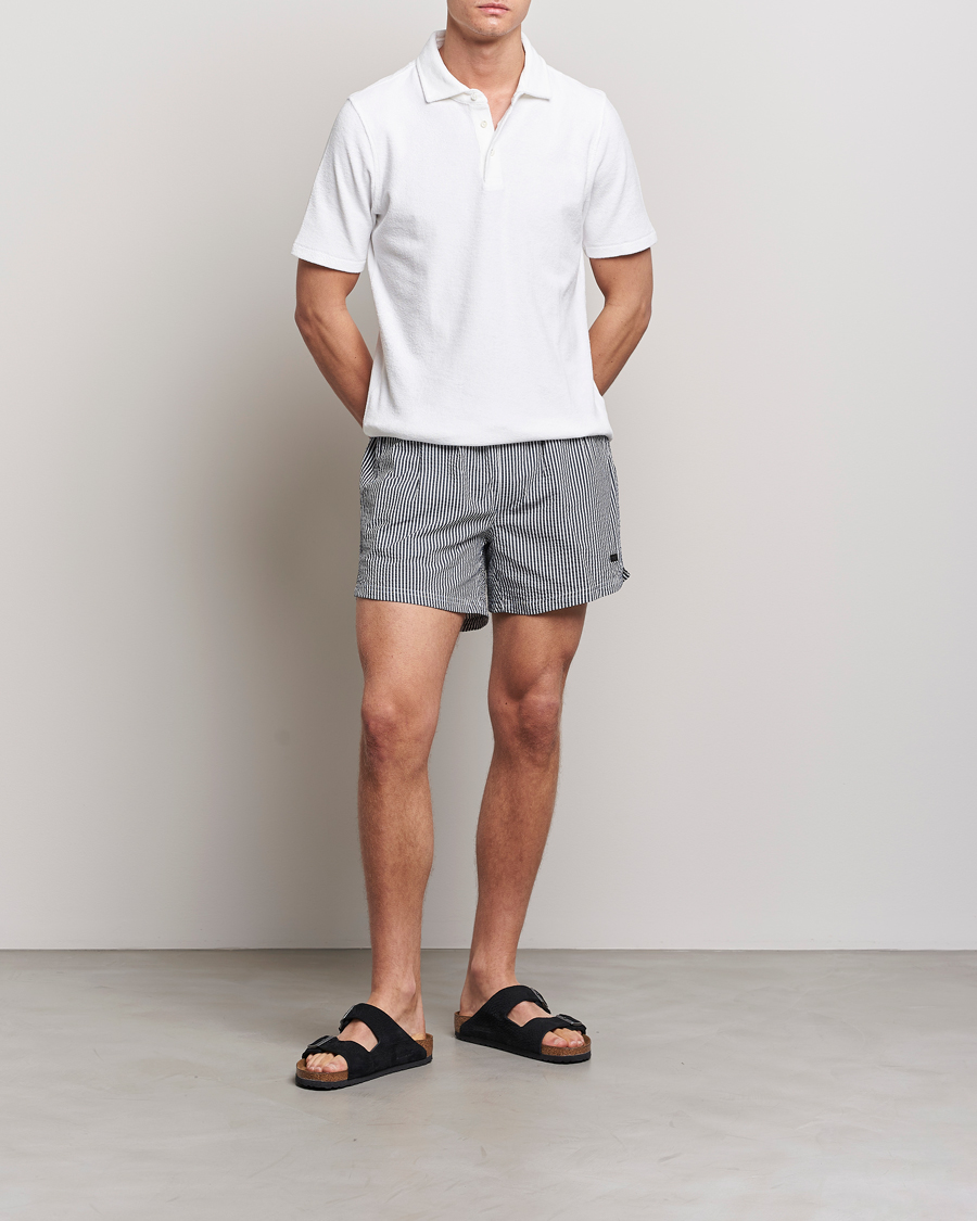 Men | Polo Shirts | Stenströms | Terry Cotton Poloshirt White