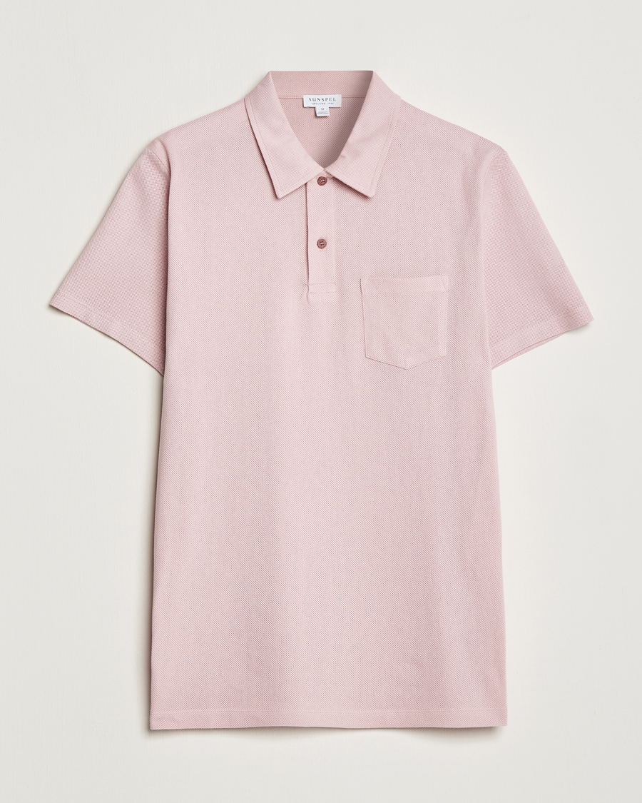 Men | Polo Shirts | Sunspel | Riviera Polo Shirt Shell Pink