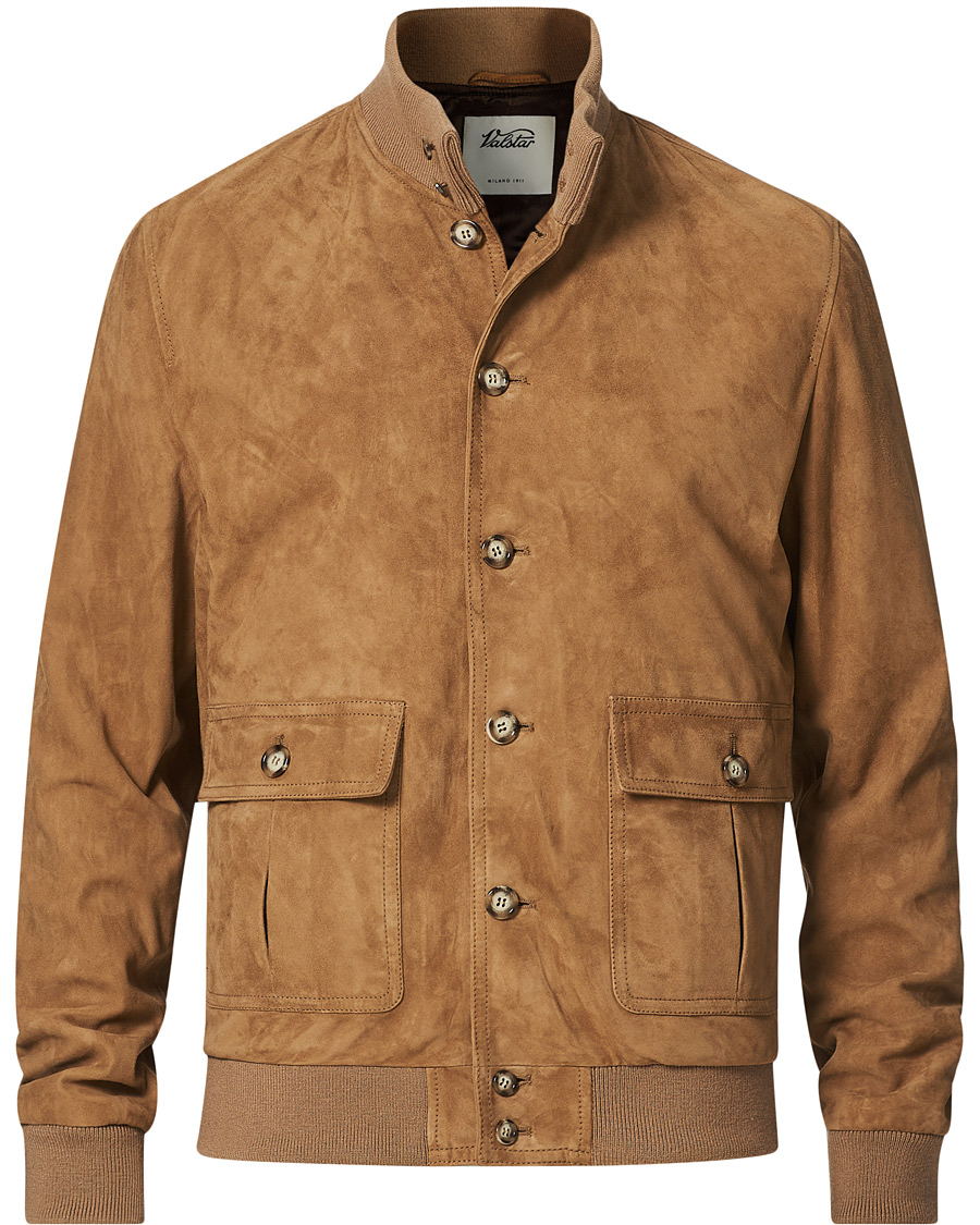Men | Coats & Jackets | Valstar | Valstarino Suede Jacket Light Brown