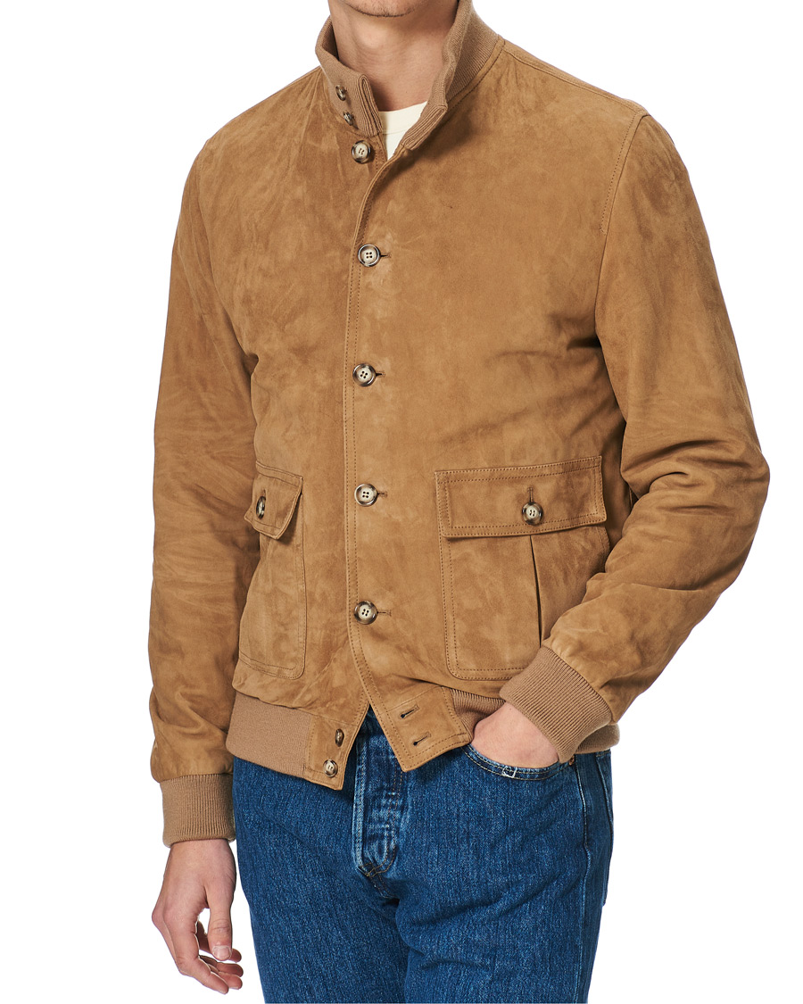 Men | Coats & Jackets | Valstar | Valstarino Suede Jacket Light Brown