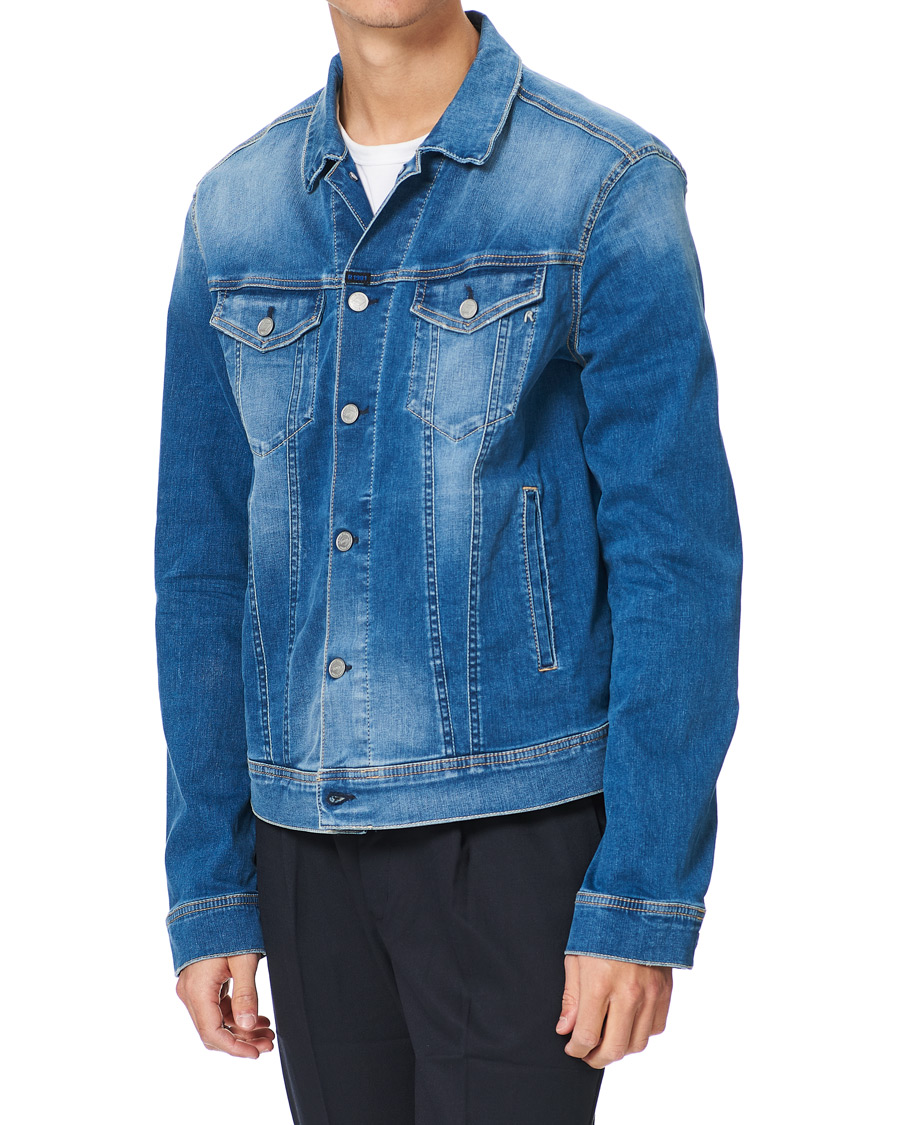 Men | Coats & Jackets | Replay | Hyperflex Re-Used Denim Jacket Medium Blue