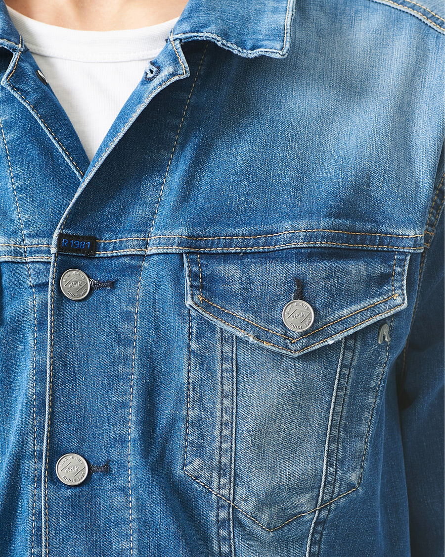 Men | Coats & Jackets | Replay | Hyperflex Re-Used Denim Jacket Medium Blue