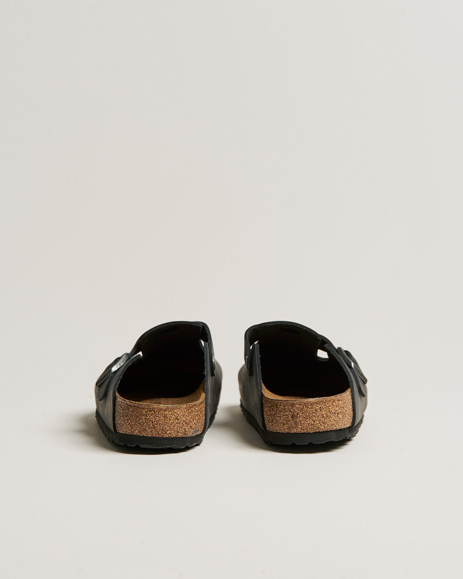 Men | Sandals & Slides | BIRKENSTOCK | Boston Classic Footbed Black Oiled Leather
