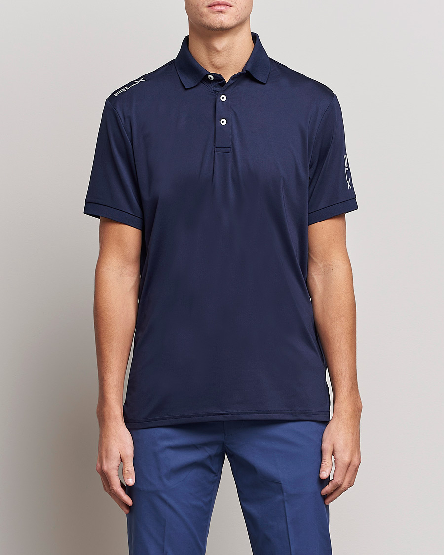 Men | Short Sleeve Polo Shirts | RLX Ralph Lauren | Airflow Active Jersey Polo Refined Navy