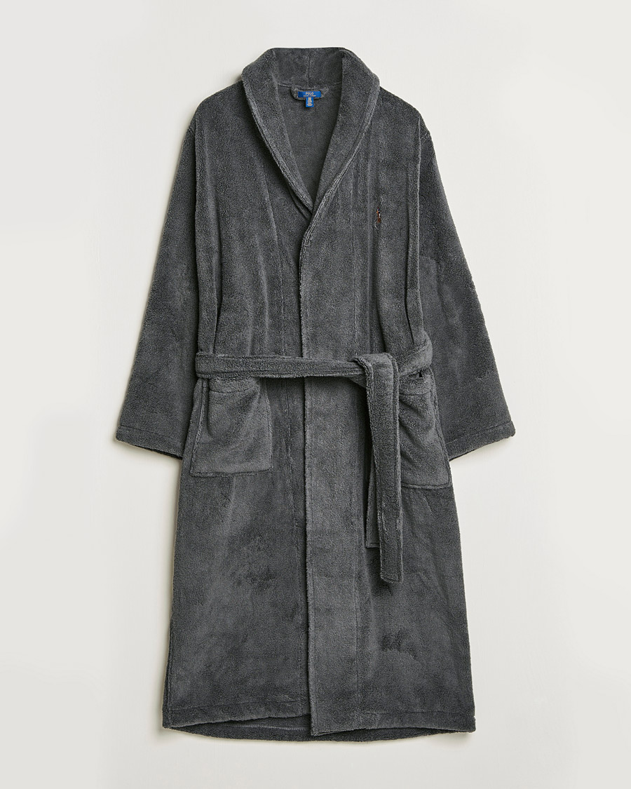 Men | Polo Ralph Lauren Cotton Terry Robe Dark Slate | Polo Ralph Lauren | Cotton Terry Robe Dark Slate