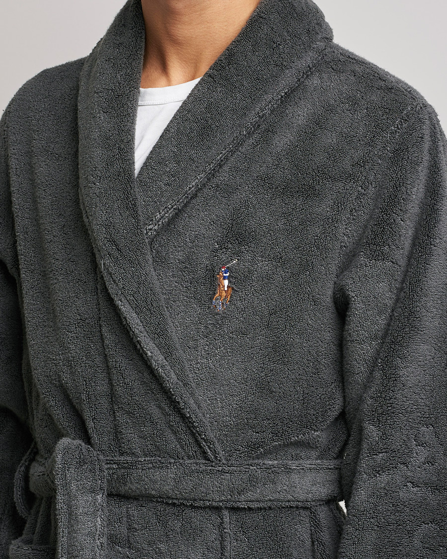 Men | Polo Ralph Lauren Cotton Terry Robe Dark Slate | Polo Ralph Lauren | Cotton Terry Robe Dark Slate
