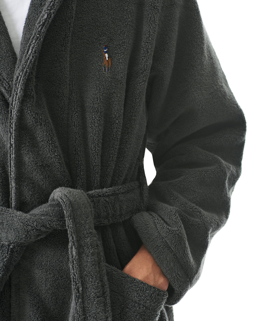 Men | Polo Ralph Lauren Cotton Terry Robe Dark Slate | Polo Ralph Lauren | Cotton Terry Robe Dark Slate