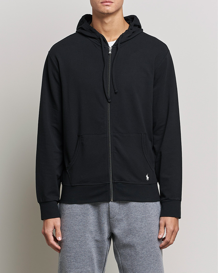 Men | Hooded Sweatshirts | Polo Ralph Lauren | Cotton Jersey Long Sleeve Hoodie Black