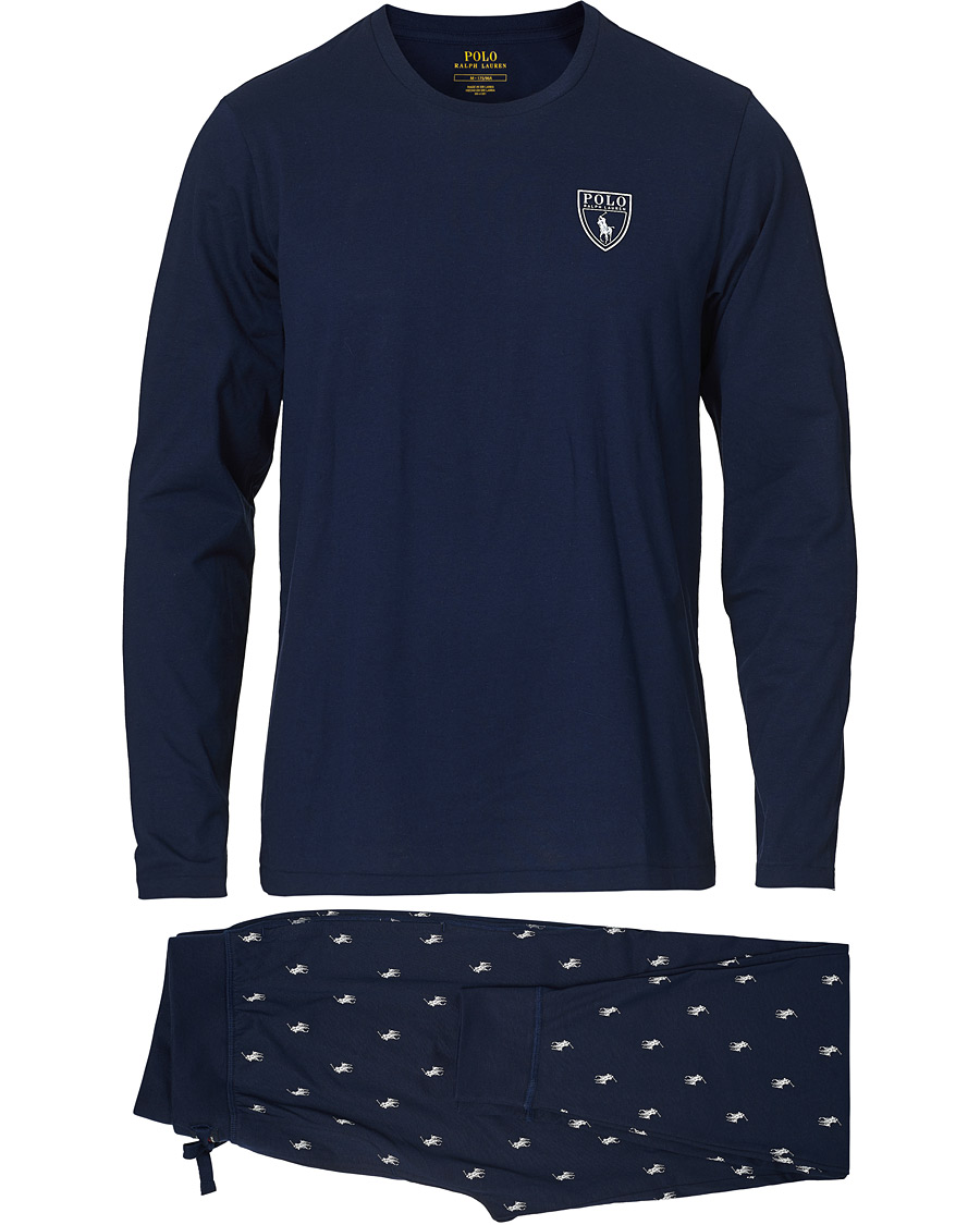 Men | Wardrobe Basics | Polo Ralph Lauren | Long Sleeve Pyjama Set Navy