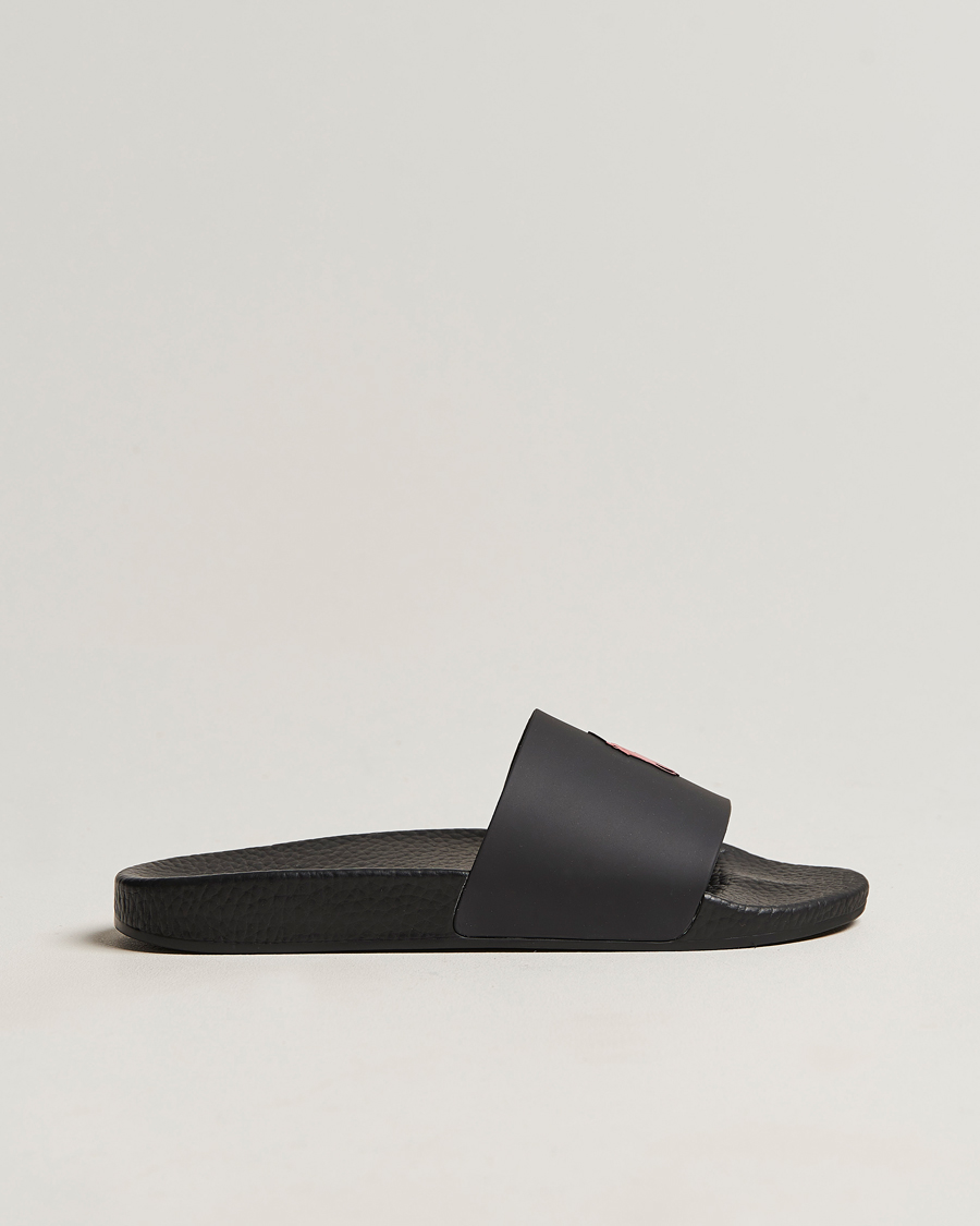 Men | Polo Ralph Lauren Logo Slides Black | Polo Ralph Lauren | Logo Slides Black