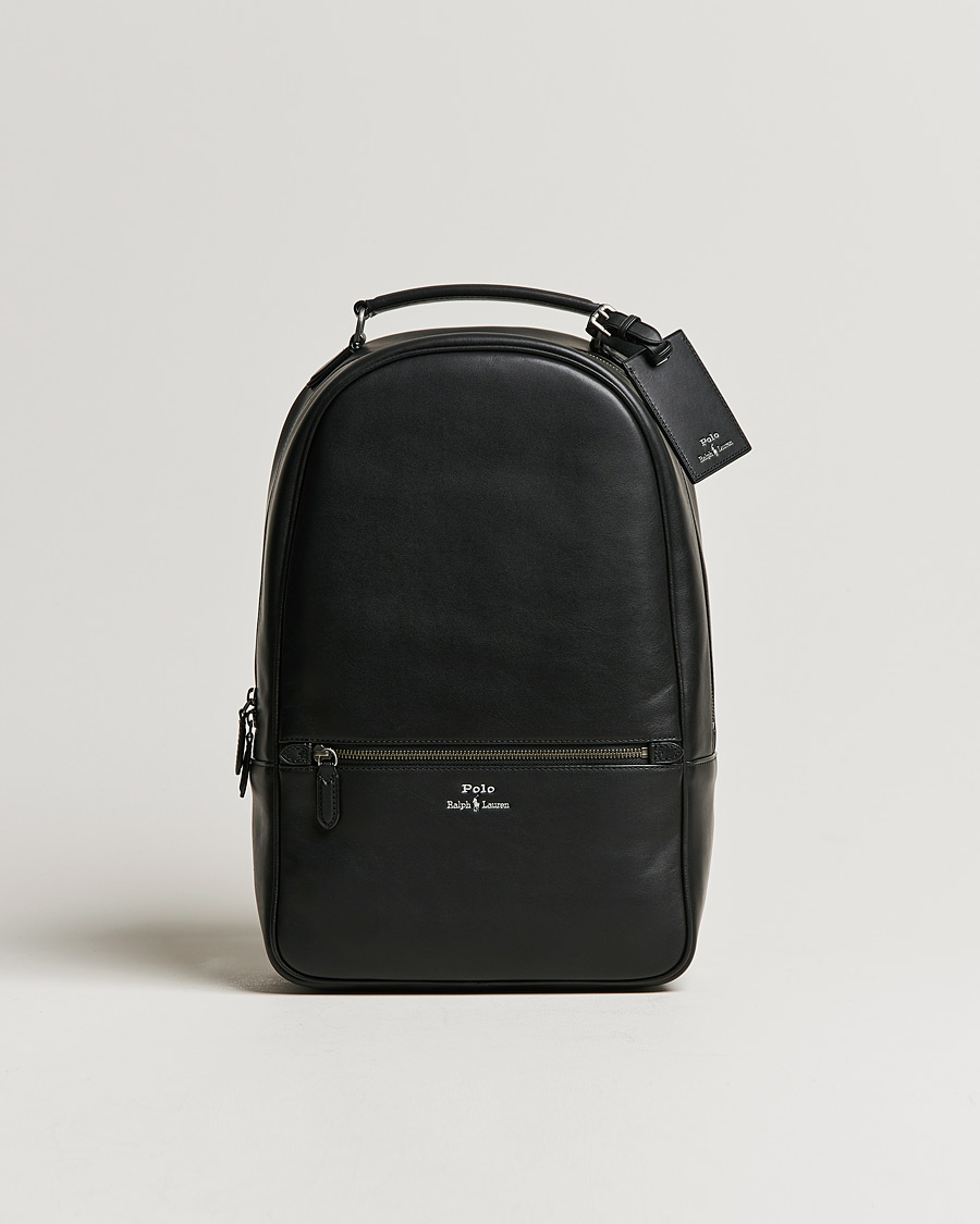 Men | Polo Ralph Lauren Leather Backpack Black | Polo Ralph Lauren | Leather Backpack Black