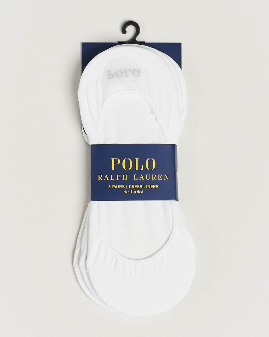 Men | Underwear & Socks | Polo Ralph Lauren | 3-Pack No Show Socks White