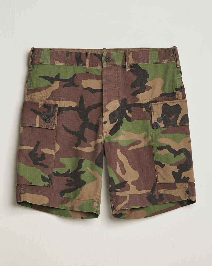 Men | Shorts | RRL | Regiment Cargo Shorts Woodland Camo