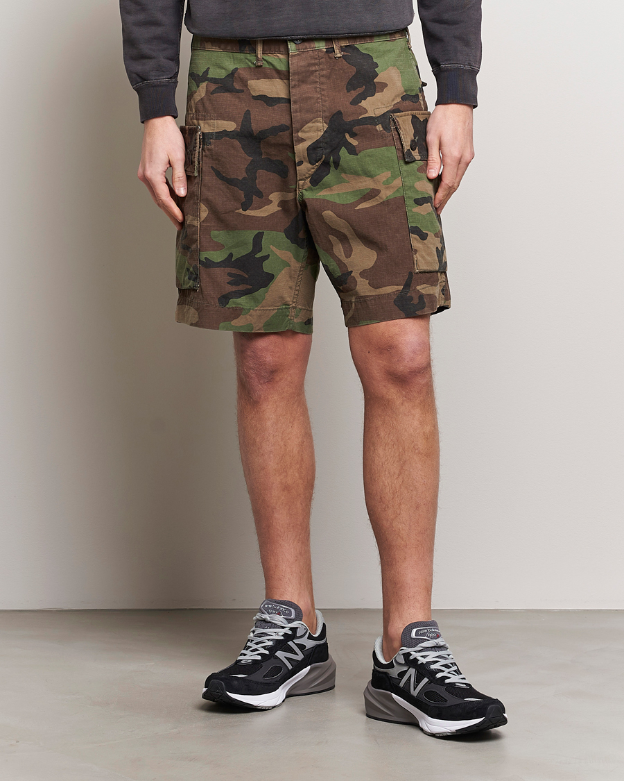 Men | Shorts | RRL | Regiment Cargo Shorts Woodland Camo