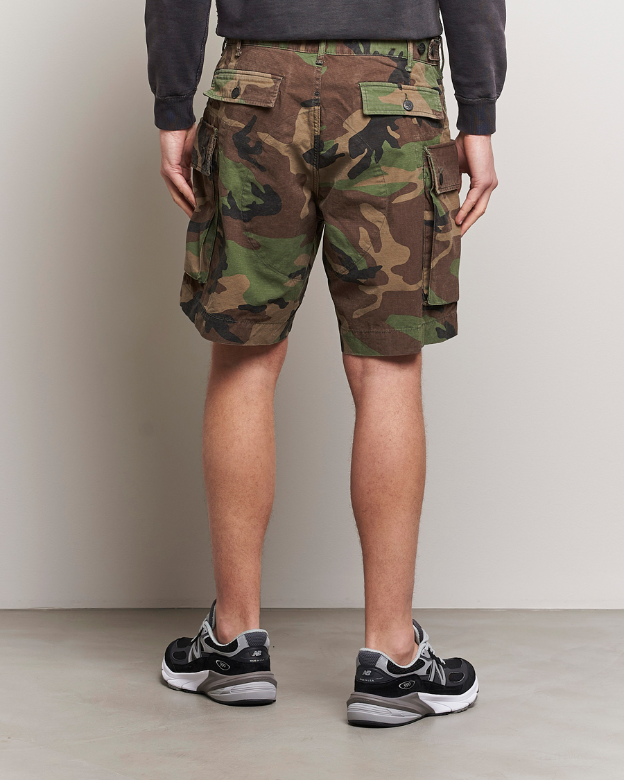 Men | Shorts | RRL | Regiment Cargo Shorts Woodland Camo