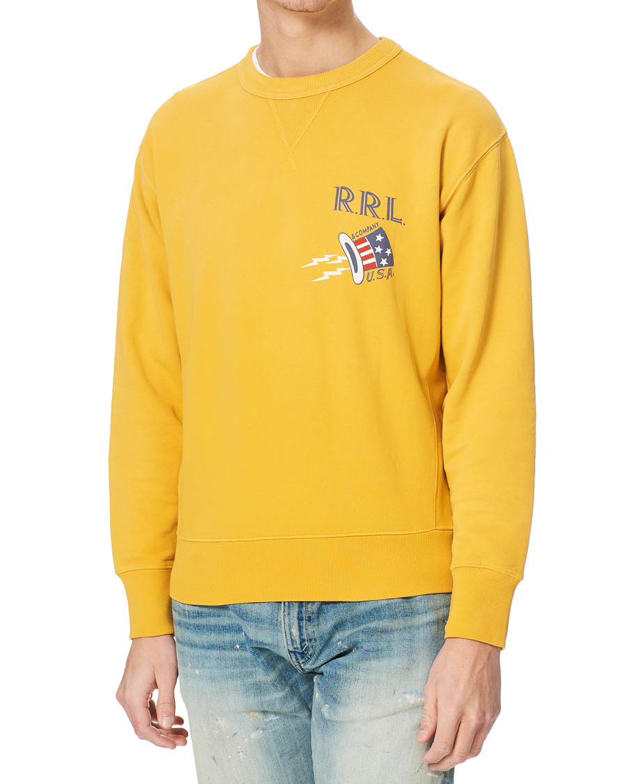 RRL DOUBLE V SWEAT SHIRTS YELLOW LG