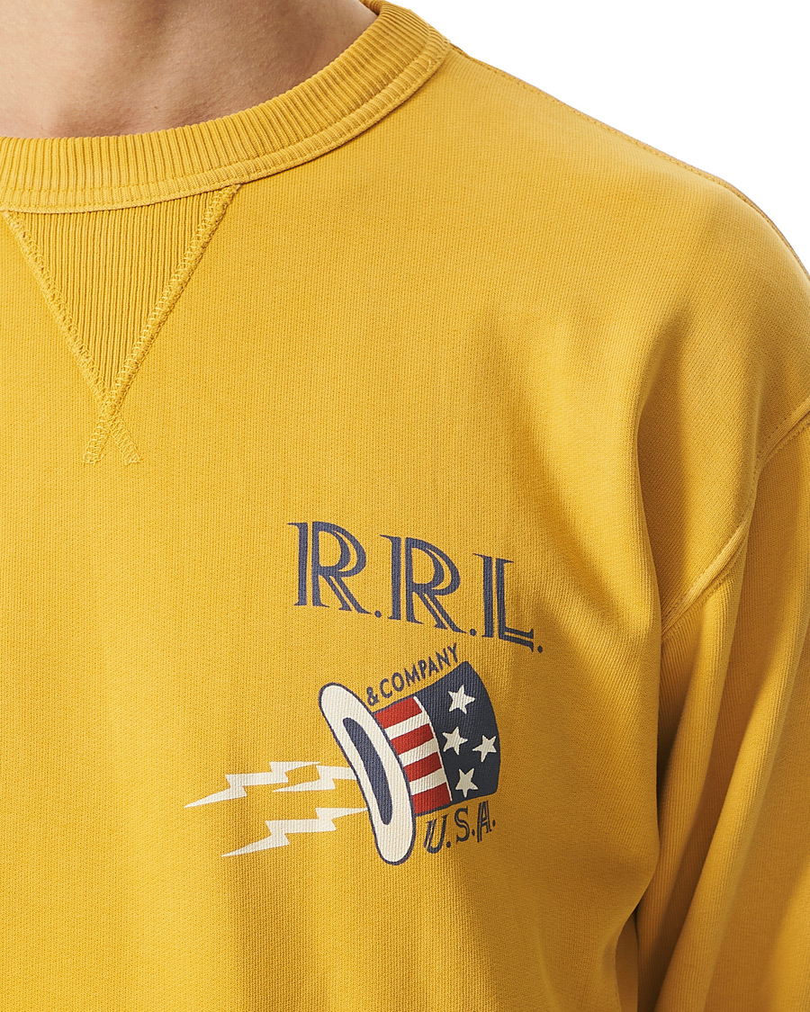 Men | Sweaters & Knitwear | RRL | Graphic Logo Sweatshirt Yellow