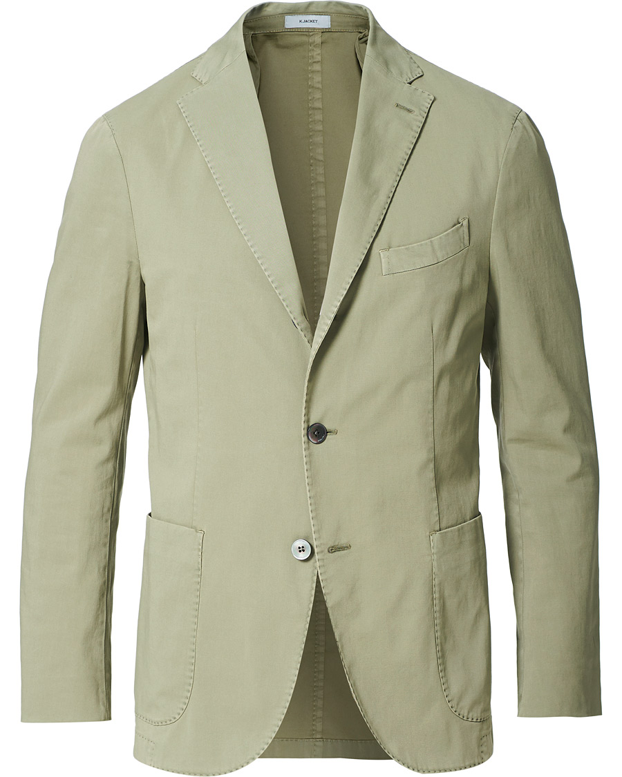 Men | Blazers | Boglioli | K Jacket Cotton Stretch Blazer Olive