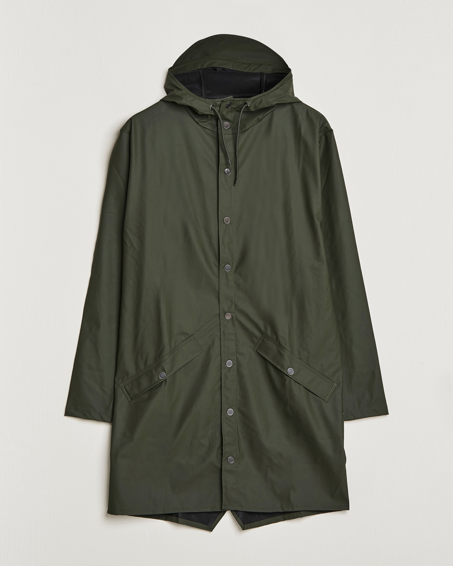 Men | Raincoats | RAINS | Long Jacket Green