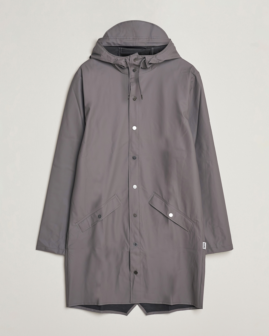 Men | Face the Rain in Style | RAINS | Long Jacket Grey