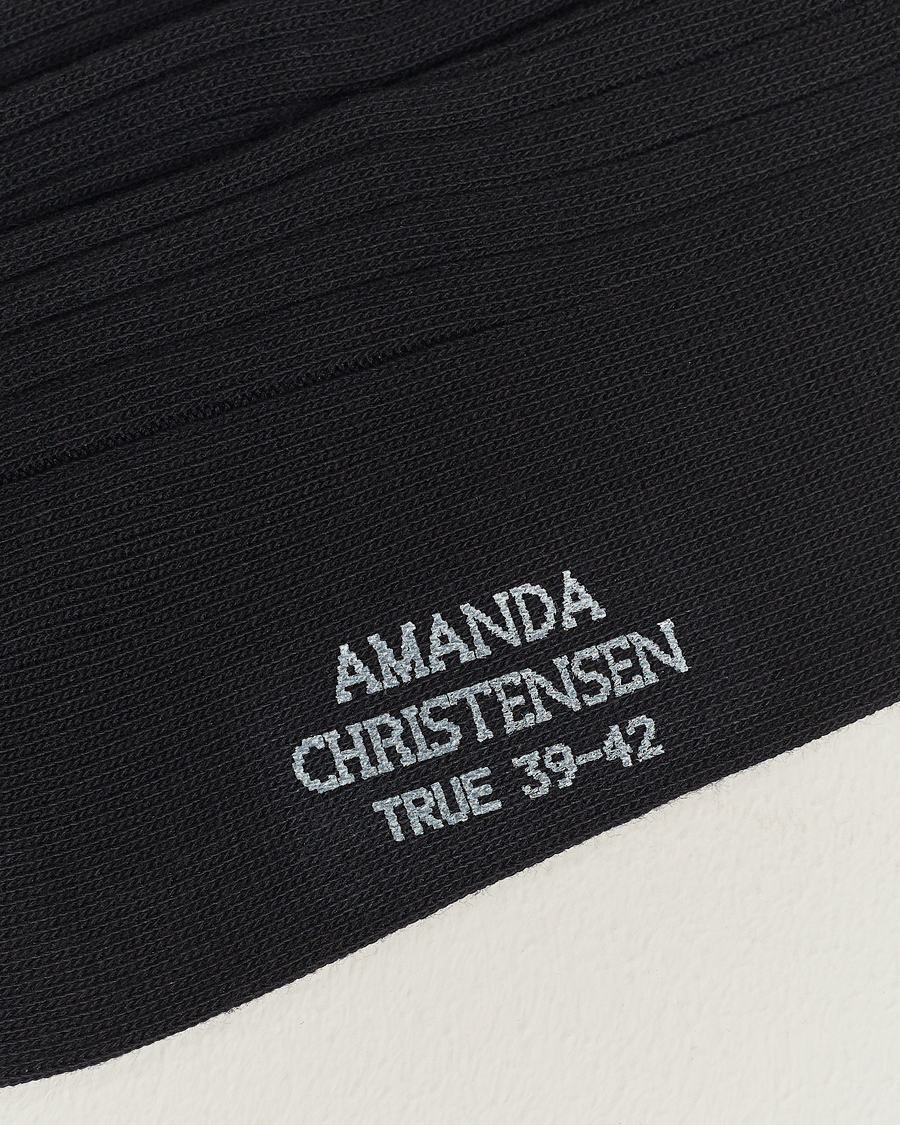 Men | Underwear & Socks | Amanda Christensen | 3-Pack True Cotton Ribbed Socks Black