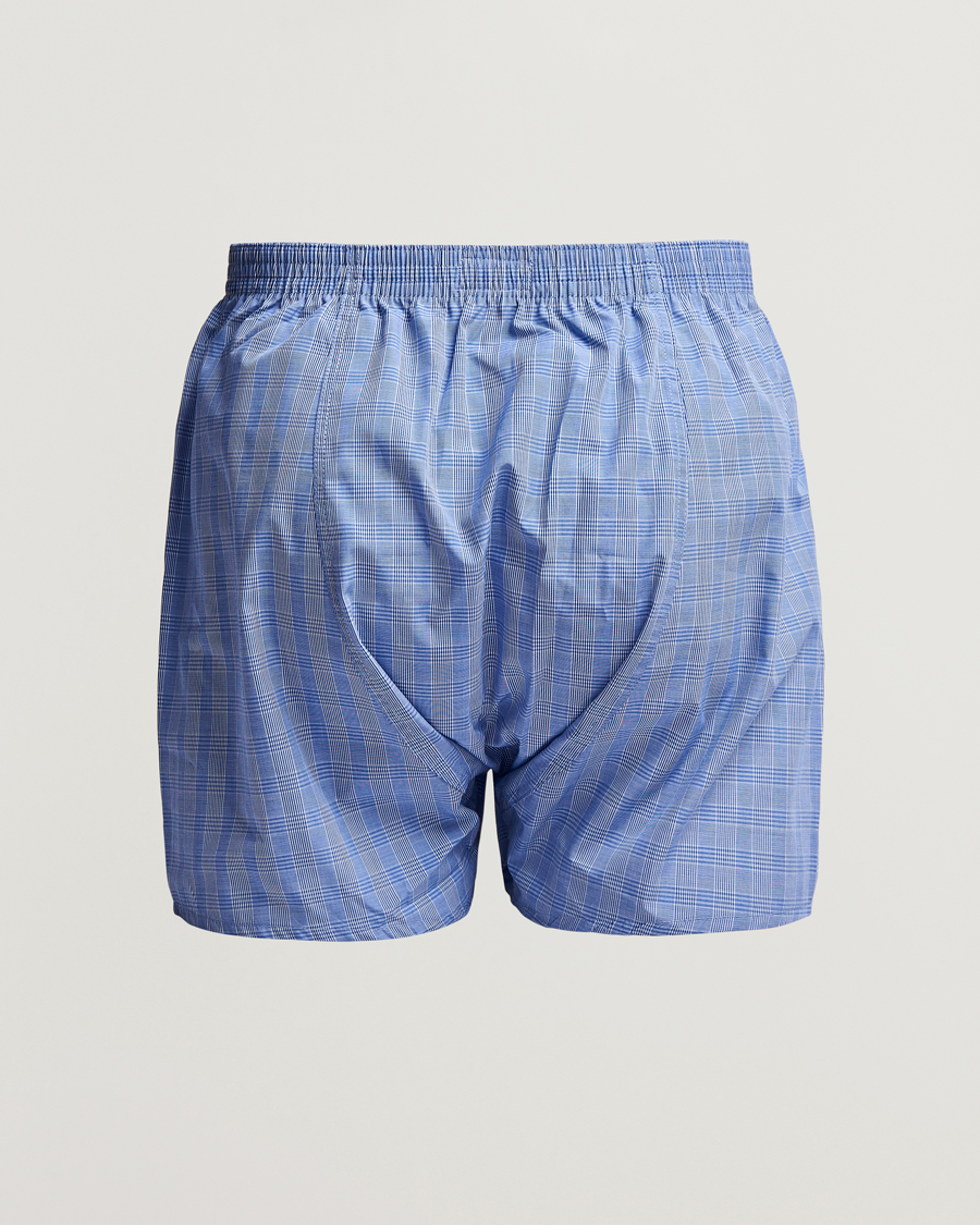 Men | Underwear & Socks | Derek Rose | Classic Fit Cotton Boxer Shorts Blue