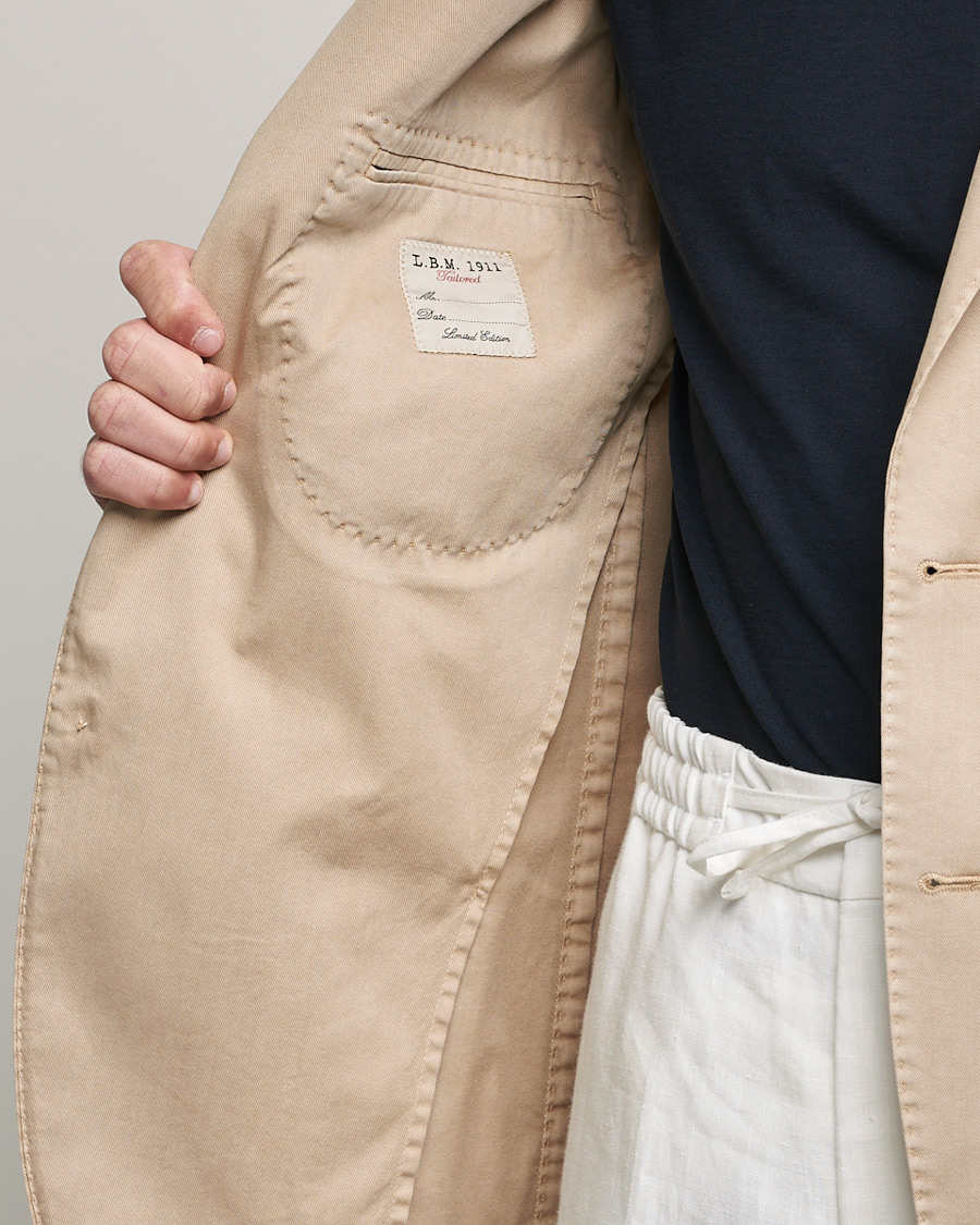 Men | Blazers | L.B.M. 1911 | Jack Regular Fit Cotton Stretch Blazer Sand