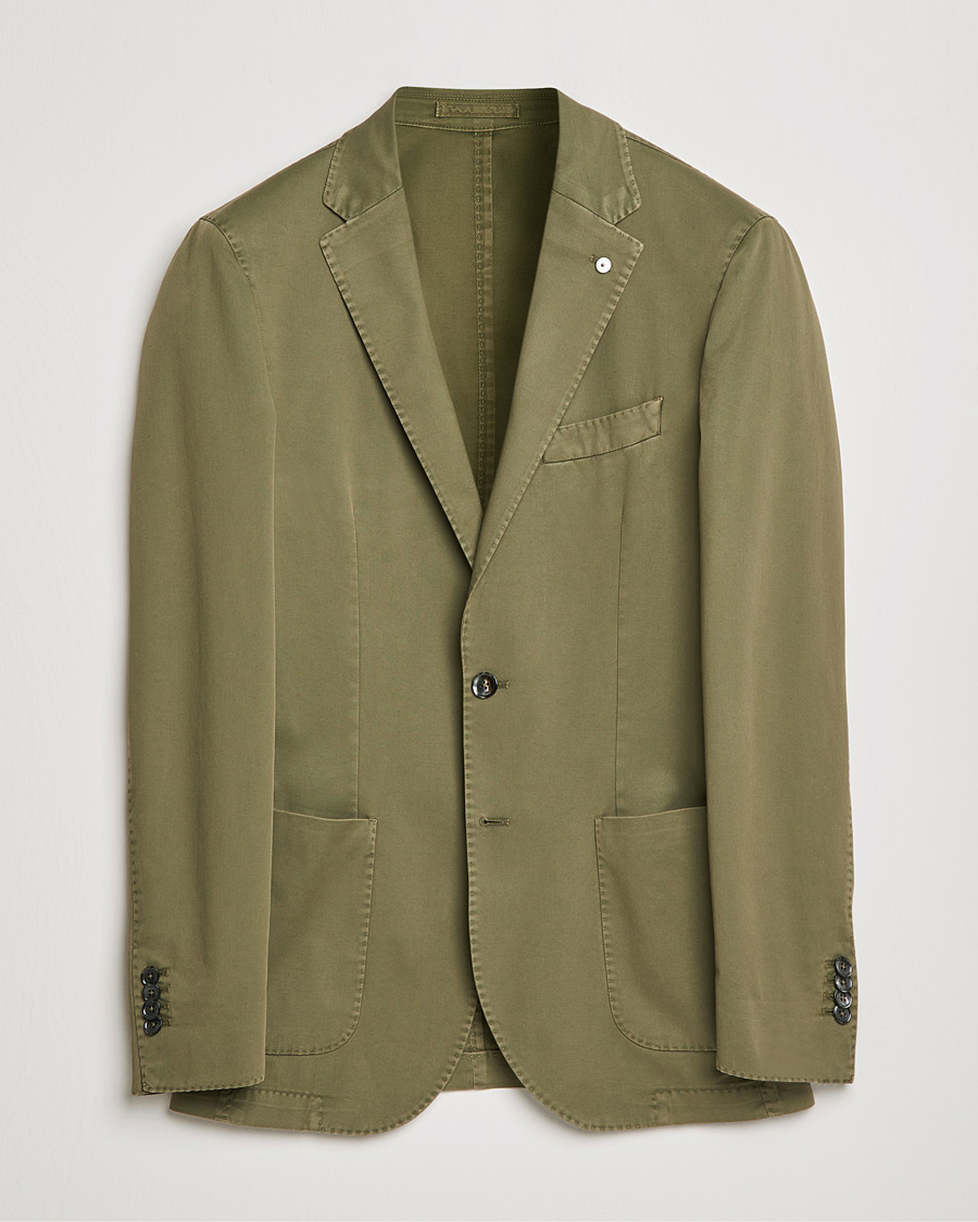 Men | Blazers | L.B.M. 1911 | Jack Regular Fit Cotton Stretch Blazer Olive