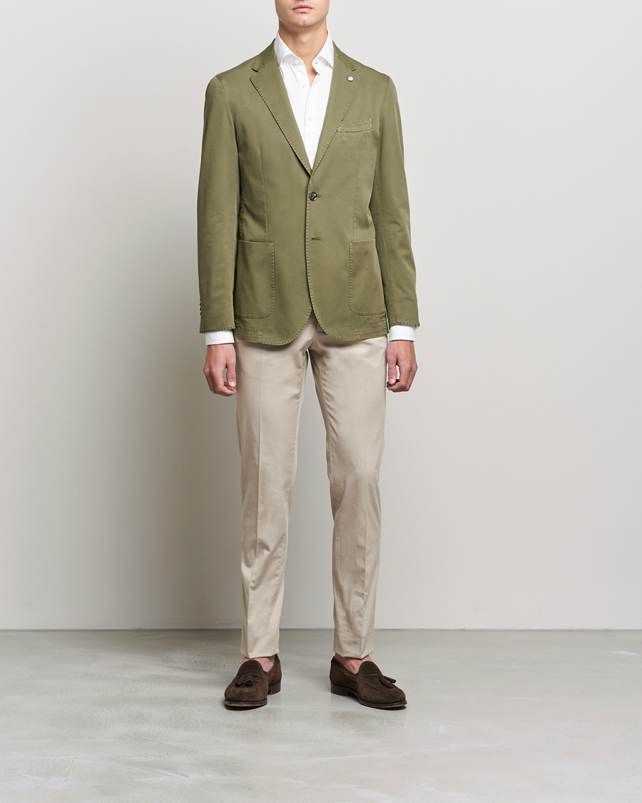 Men | Blazers | L.B.M. 1911 | Jack Regular Fit Cotton Stretch Blazer Olive