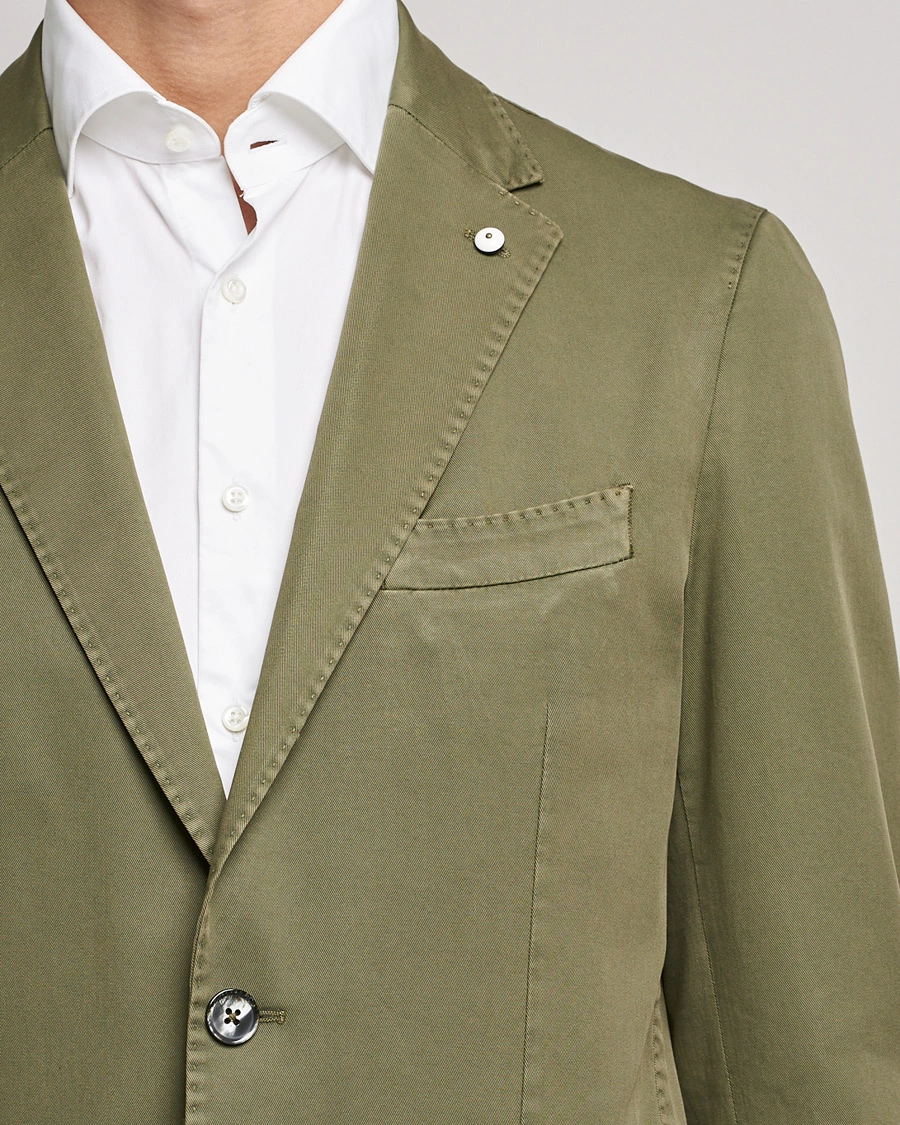 Men | Blazers | L.B.M. 1911 | Jack Regular Fit Cotton Stretch Blazer Olive