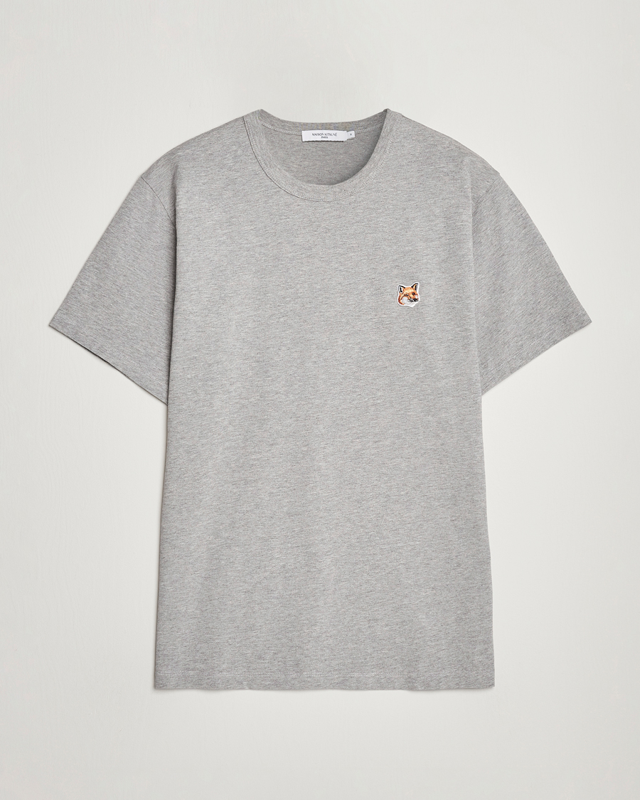 Men | T-Shirts | Maison Kitsuné | Fox Head Tee Grey Melange