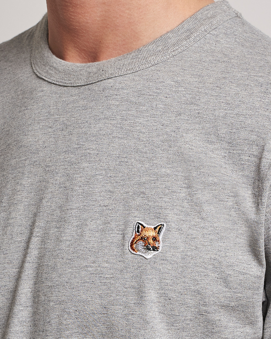 Men | T-Shirts | Maison Kitsuné | Fox Head Tee Grey Melange