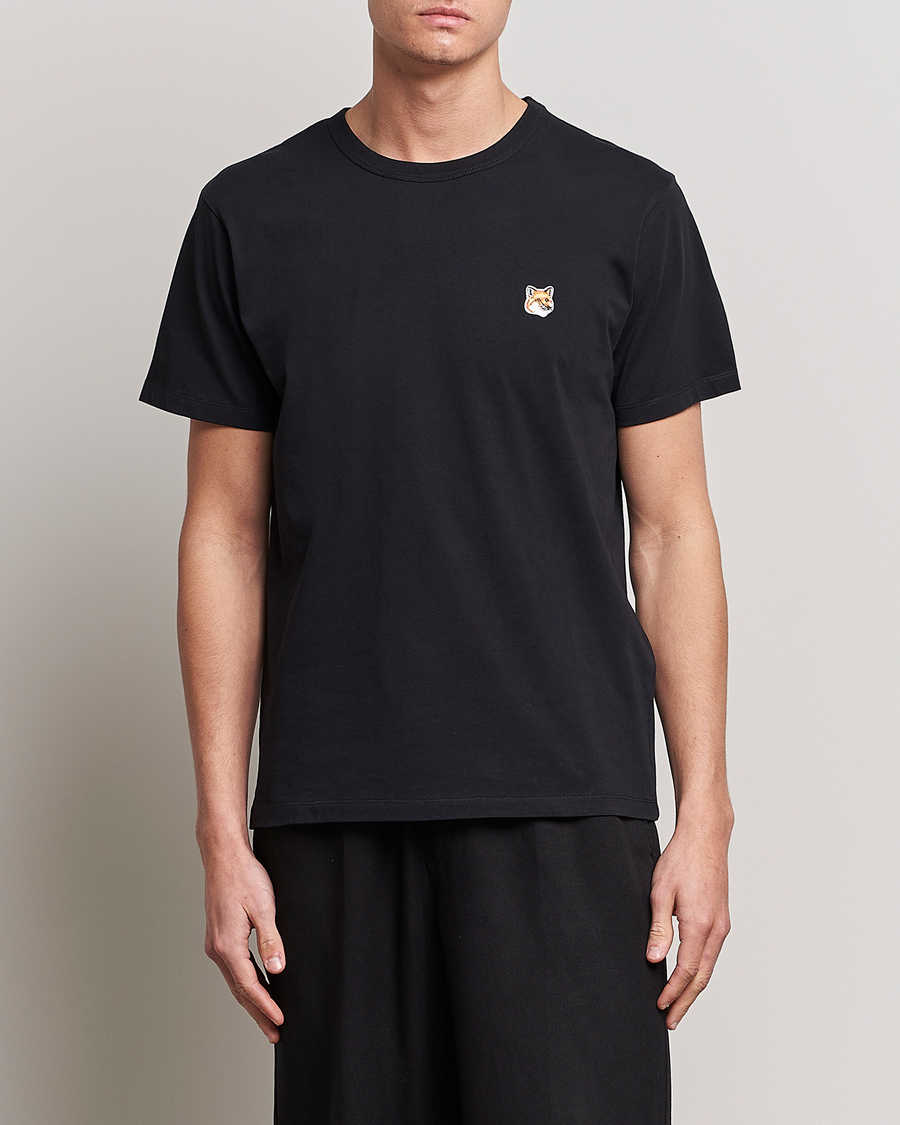 Men | Black t-shirts | Maison Kitsuné | Fox Head T-Shirt Black