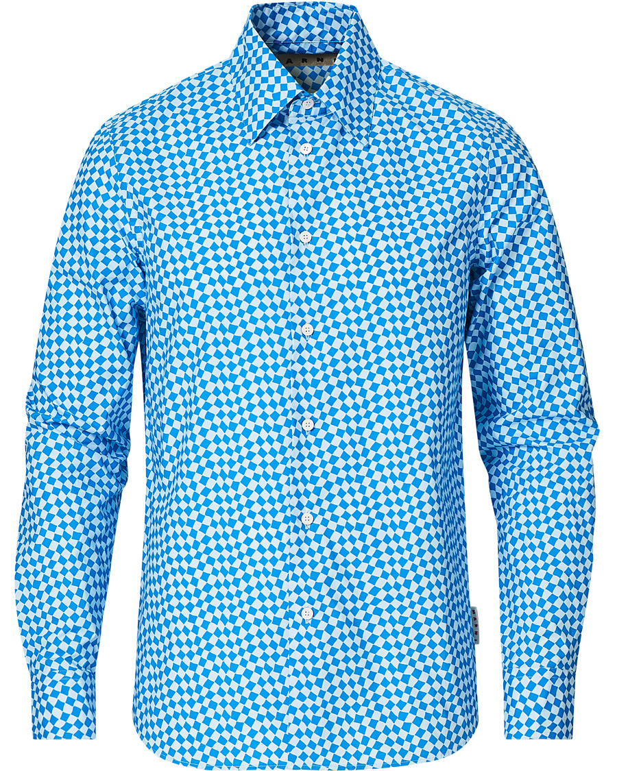 Men |  | Marni | Rhombus Print Shirt Blue