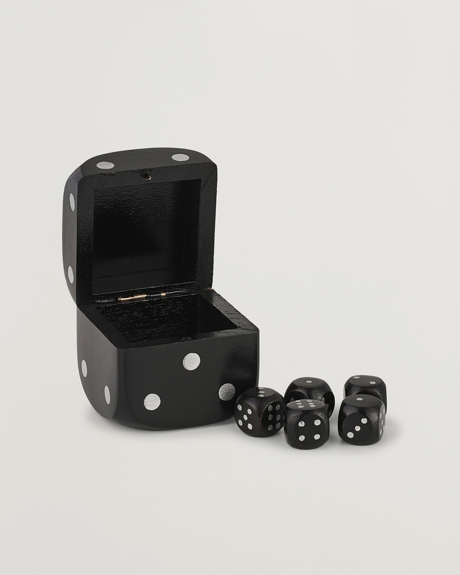 Men | Decoration | Authentic Models | Wooden Dice Box Black