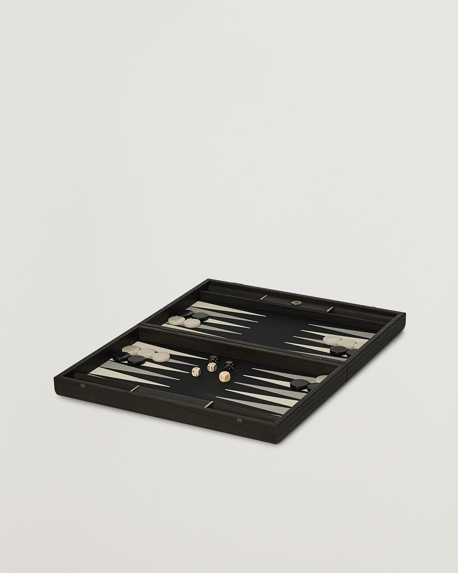 Men | Manopoulos Classic Leatherette Backgammon Set Black | Manopoulos | Classic Leatherette Backgammon Set Black