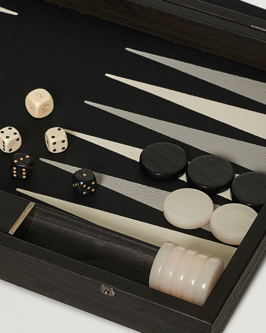 Men | Manopoulos Classic Leatherette Backgammon Set Black | Manopoulos | Classic Leatherette Backgammon Set Black