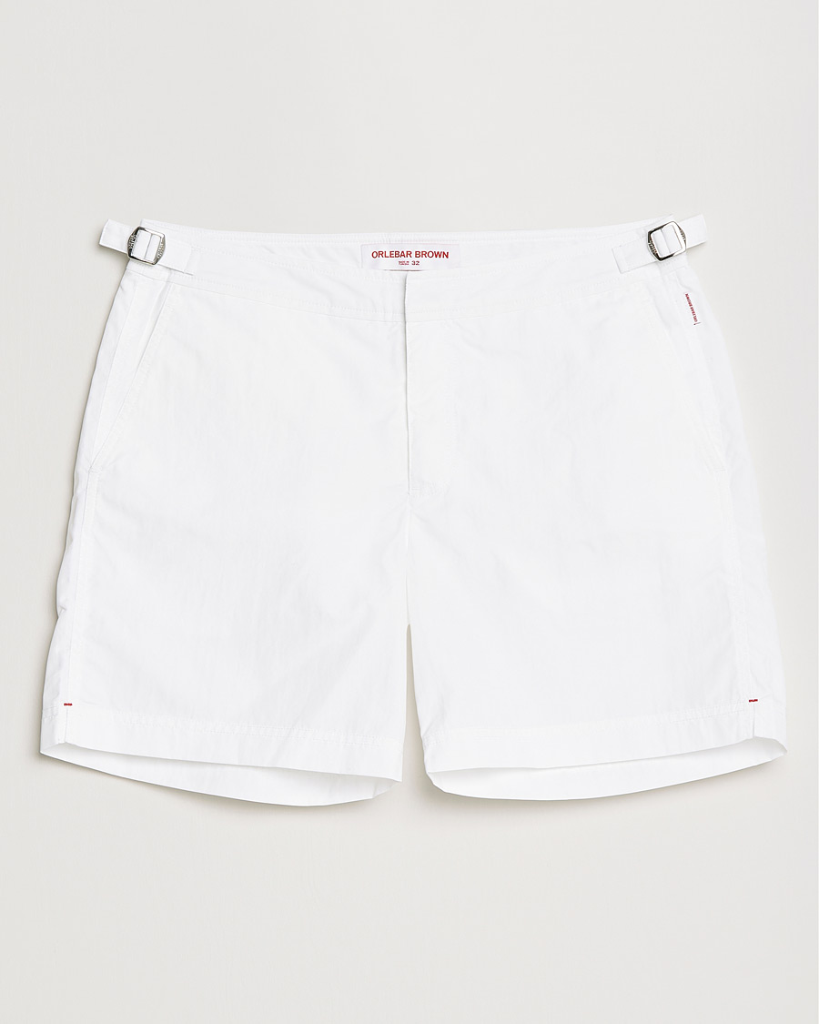 Men | Orlebar Brown Bulldog II Medium Length Swim Shorts White | Orlebar Brown | Bulldog II Medium Length Swim Shorts White