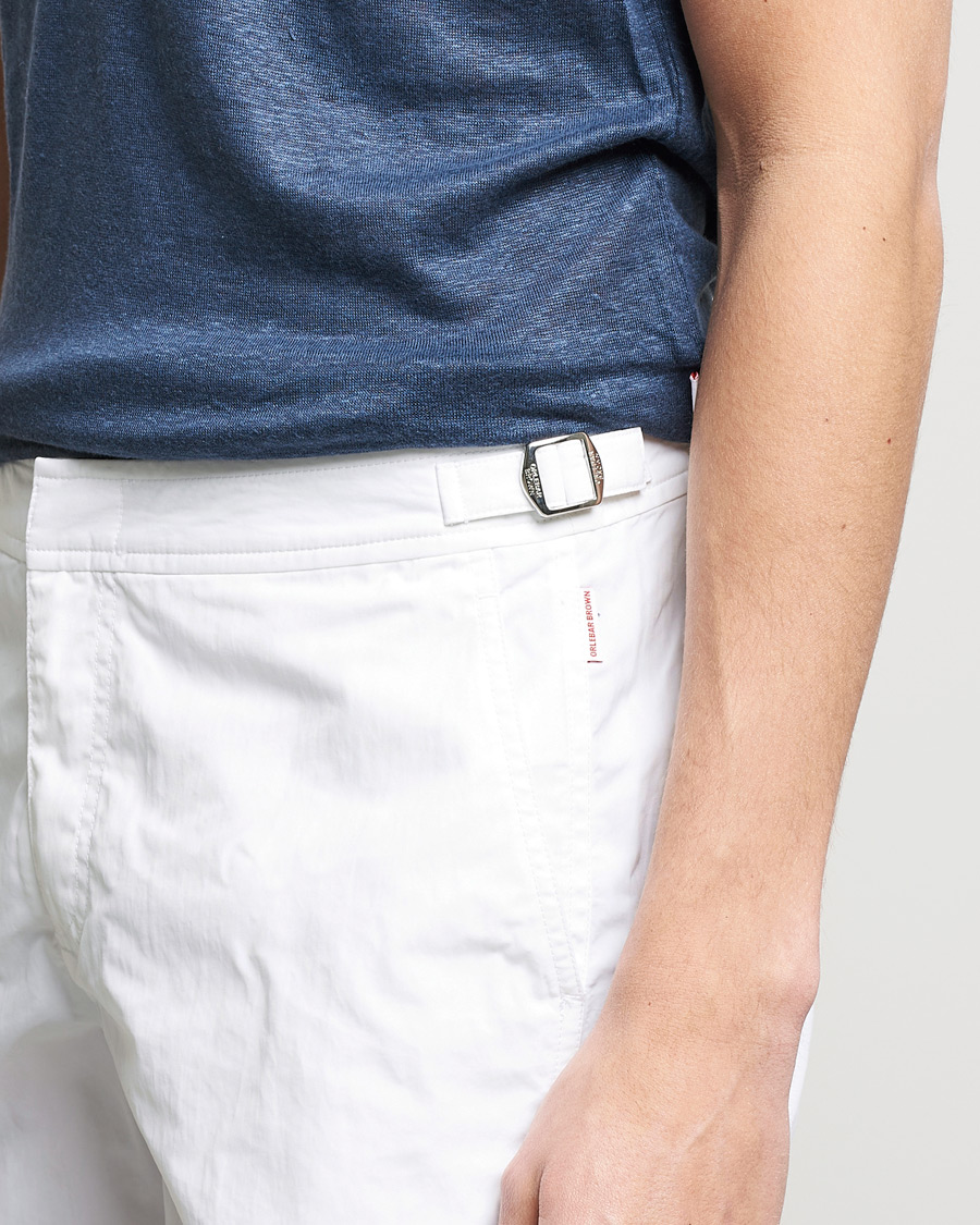 Men | Orlebar Brown Bulldog II Medium Length Swim Shorts White | Orlebar Brown | Bulldog II Medium Length Swim Shorts White