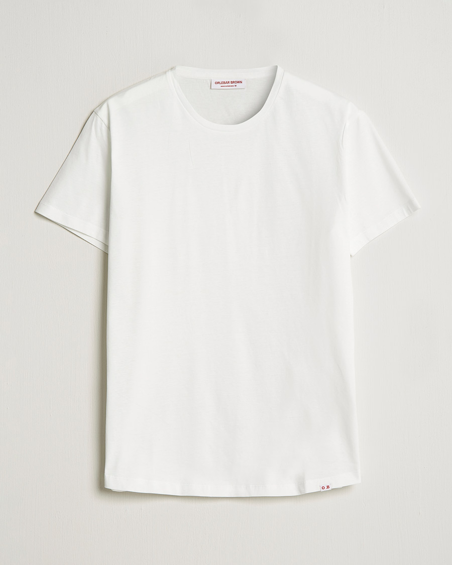 Men | T-Shirts | Orlebar Brown | OB Crew Neck Mercerised Cotton Tee White