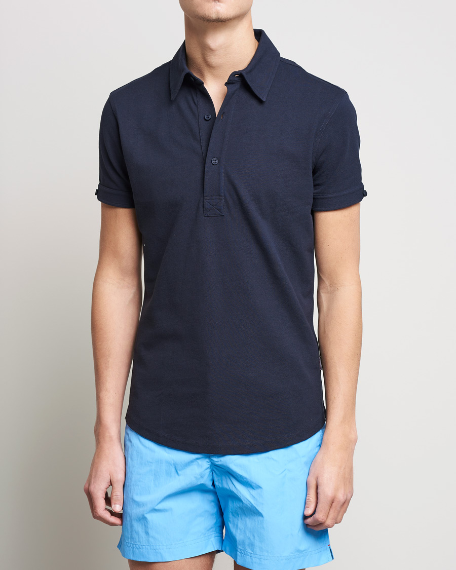 Men | Clothing | Orlebar Brown | Sebastian Tailored Cotton Polo Navy