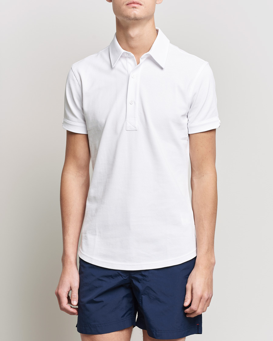 Men | Polo Shirts | Orlebar Brown | Sebastian Tailored Cotton Polo White