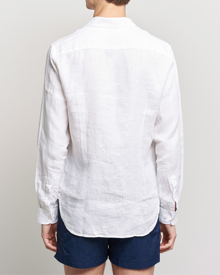 Men | Shirts | Orlebar Brown | Giles Linen CLS Shirt White