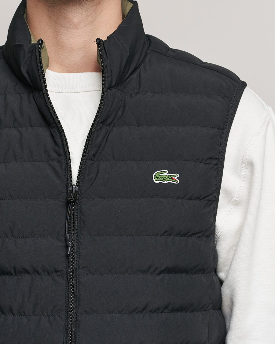 Lacoste Lightweight Water-Resistant Quilted Zip Black at CareOfCarl.co