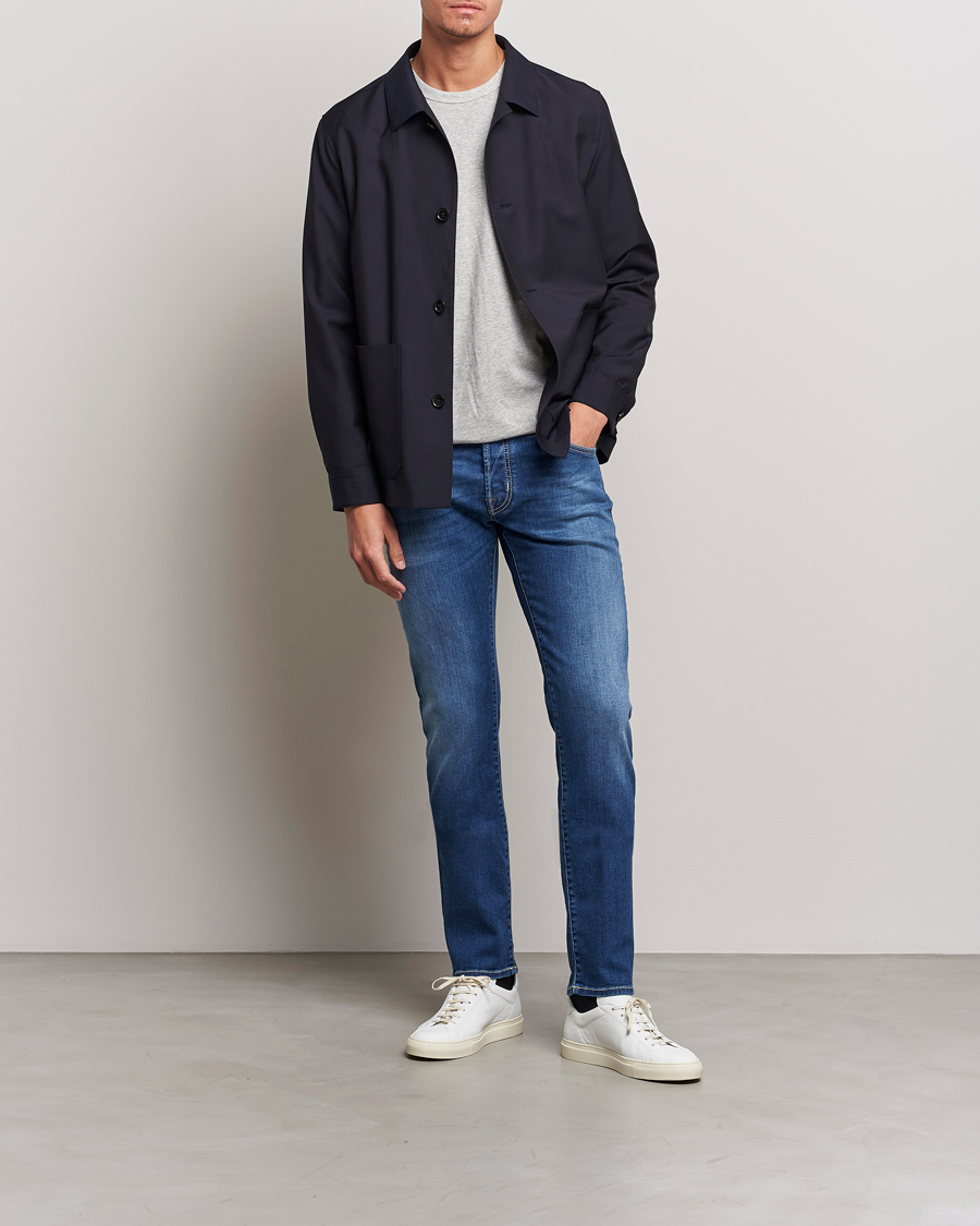Men | Jeans | Jacob Cohën | Nick 622 Slim Fit Stretch Jeans Stone Wash