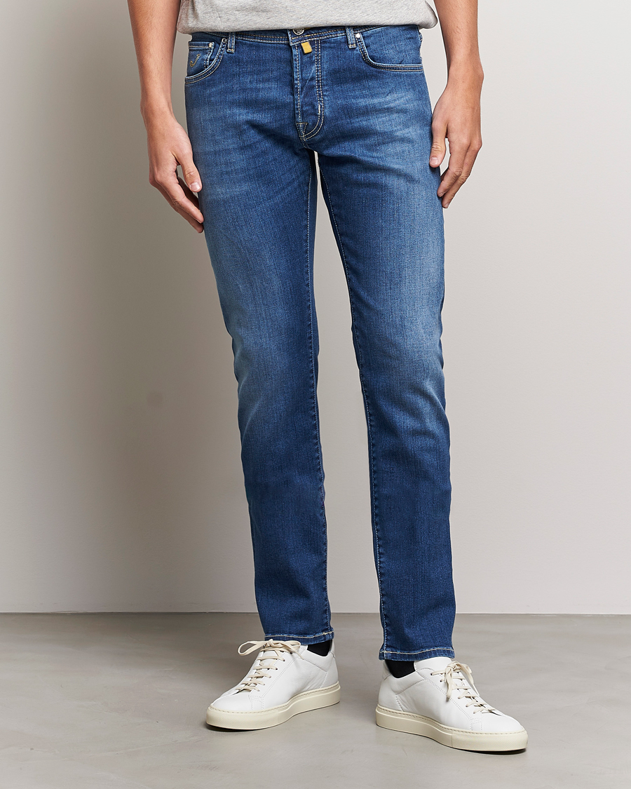 Men | Jeans | Jacob Cohën | Nick 622 Slim Fit Stretch Jeans Stone Wash