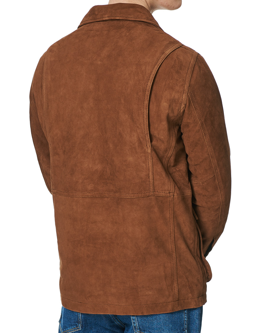Men | Coats & Jackets | Oscar Jacobson | Wester Sude Field Jacket Brown