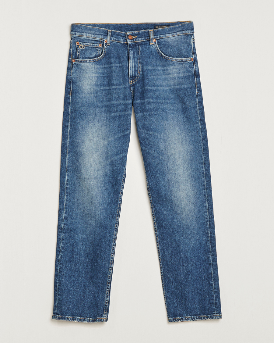 Men |  | Oscar Jacobson | Johan Straight Fit Cotton Stretch Jeans Vintage Wash